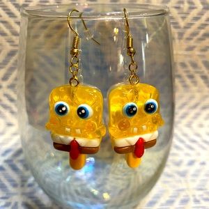 SpongeBob fishhook earrings